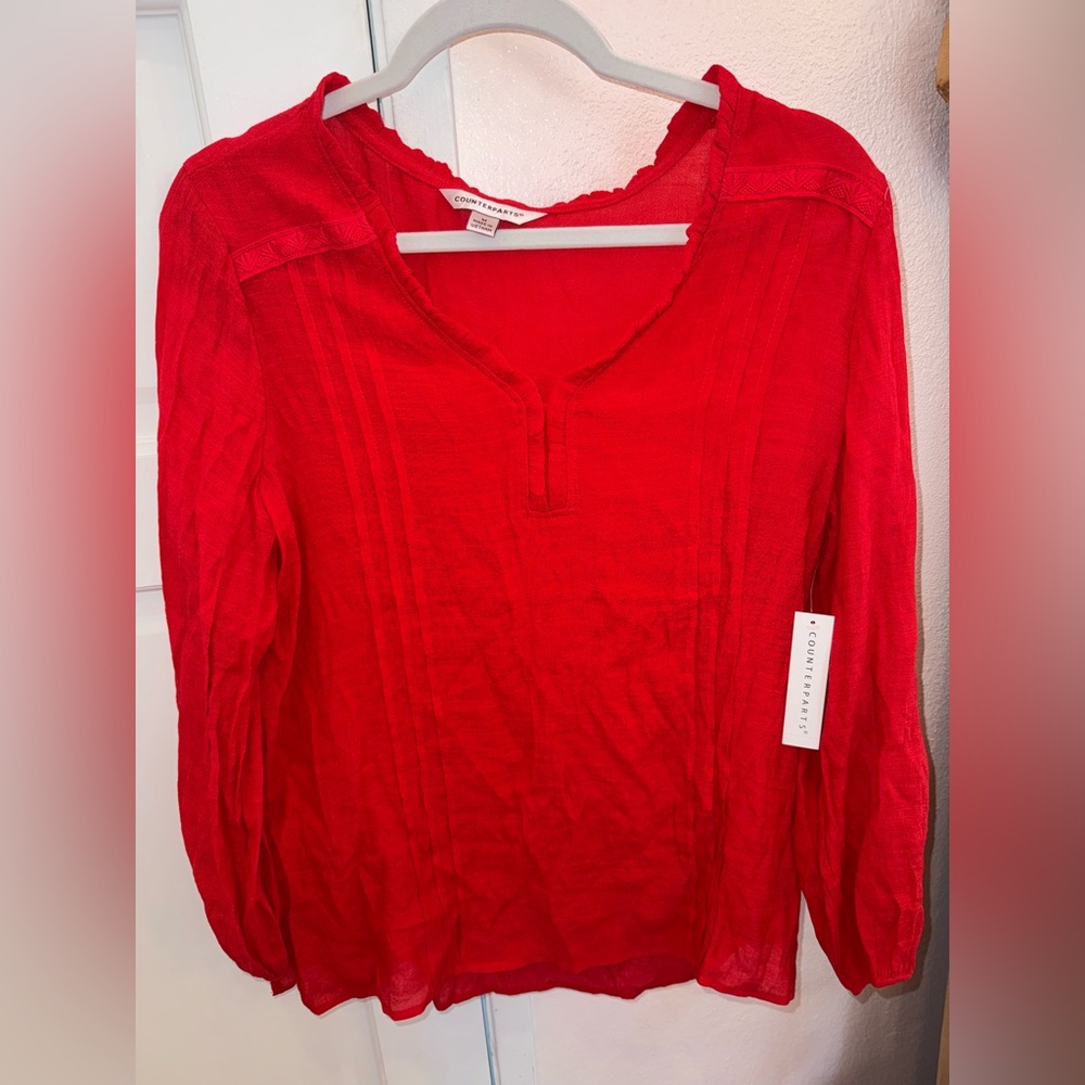 Counterparts Vibrant‎ Red Blouse